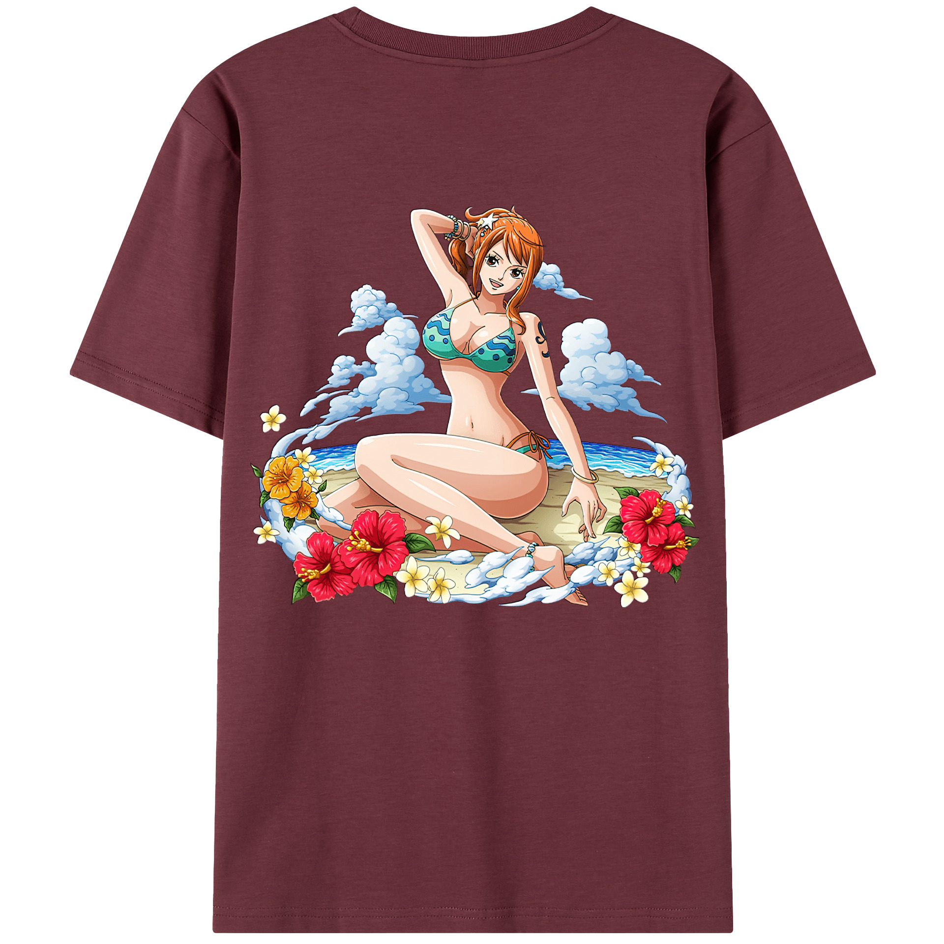 ワンピース ナミ ONE PIECE Nami 綿100％半袖Tシャツ（背面プリント）